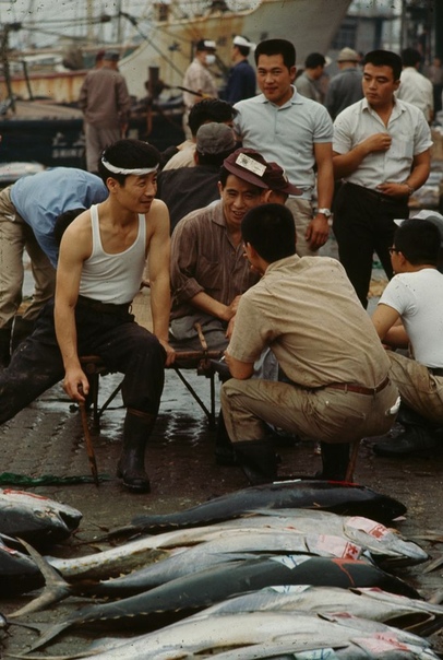 Серия фотографий с рыбаками из Токио, 1964 год. Фотограф: Brian Brae