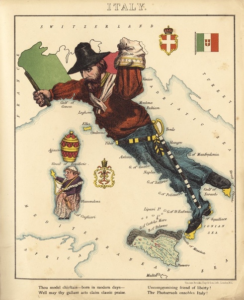 Необычный Атлас Европы «Geografical fun» 1868 г.