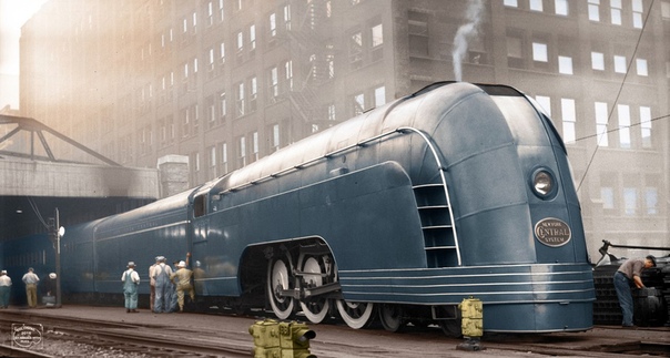 Фото поeзда «Меркурий», Чикаго, 1936 год.
