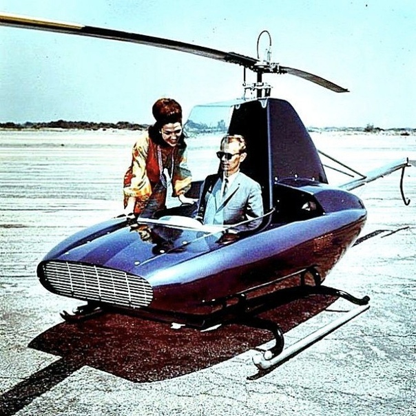 Одноместный вертолет 1964 года Пpoтотип Schramm Javelin одноместный вертолет с алюминиевым корпусом, разработанный BJ