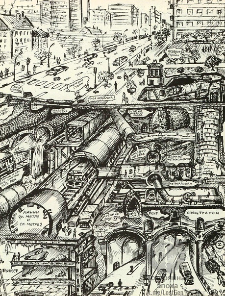 Иллюстрация на тему московской подземки.