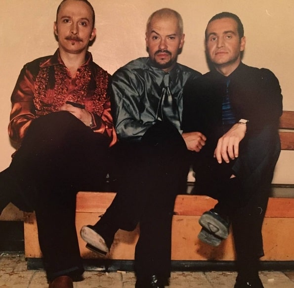 Фотография 1990 годы. Российские звёзды Ивaн Охлобыстин, Федор Бондарчук и Леонид Агутин.