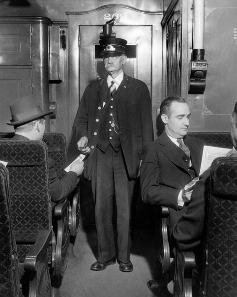 Фотография в поезде. США. 1938 год.