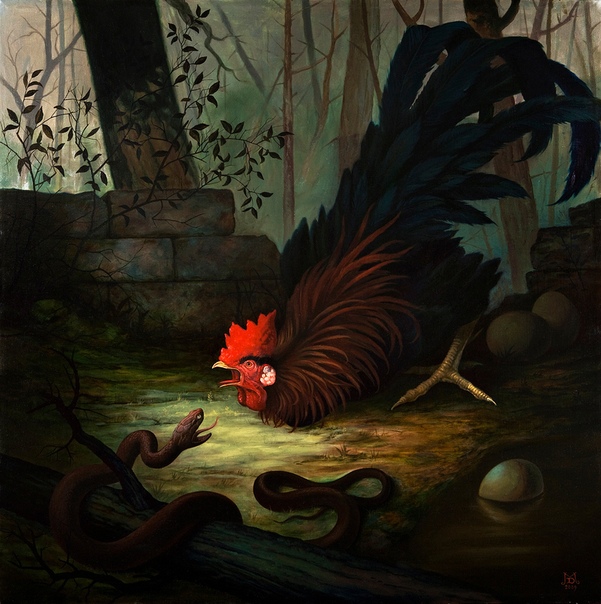 «Петух и змея» (2009 год) Художник: Mie Davis