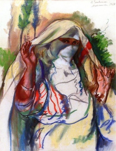 « одного шедевра». «Женщина, открывающая чадру», Зинаида Евгеньевна Серебрякова 