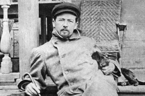 Антон Палыч Чехов с собачкой, 1897 год, Мелихово.