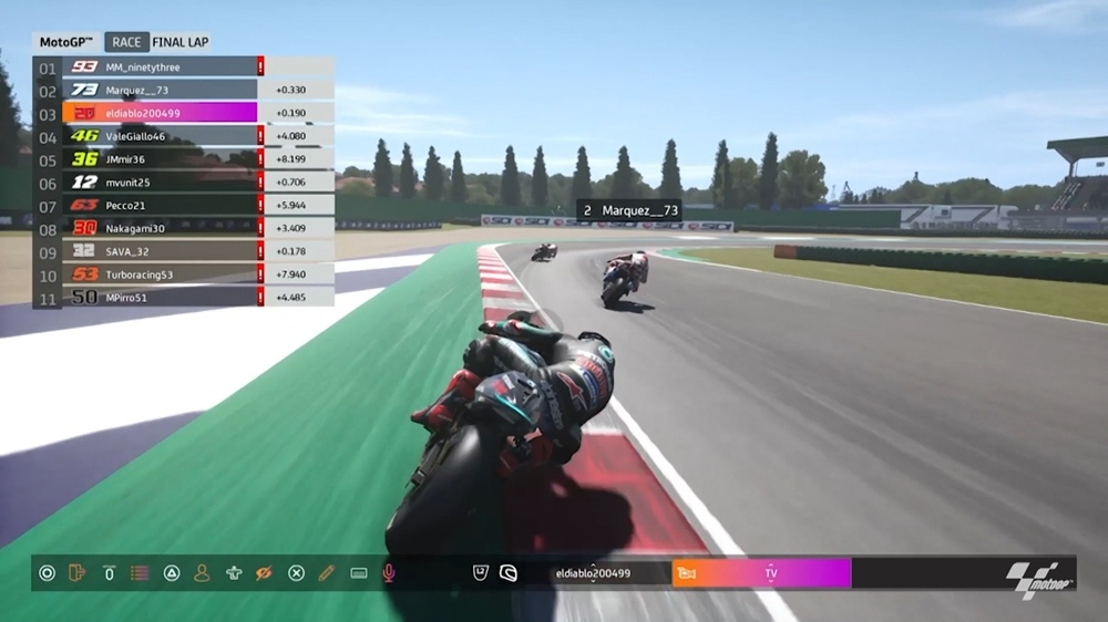 Четвертая виртуальная гонка MotoGP Virtual 2020: Борьба Маркесов и подиум Росси